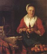 Gabriel Metsu The Busy Cook (nk05) Sweden oil painting artist